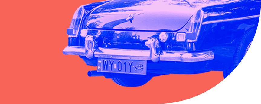 Tył zabytkowego auta